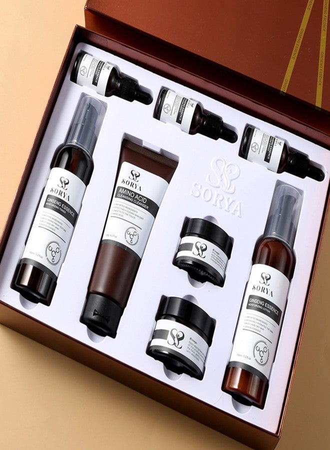 SORYA Korean Red Ginseng Skin Care Set of 8 Anti-Aging Skincare Routine Serum, Toner, Lotion Pore Cleanser, Hydrating Moisturizer For Most Skin Types - Image 3