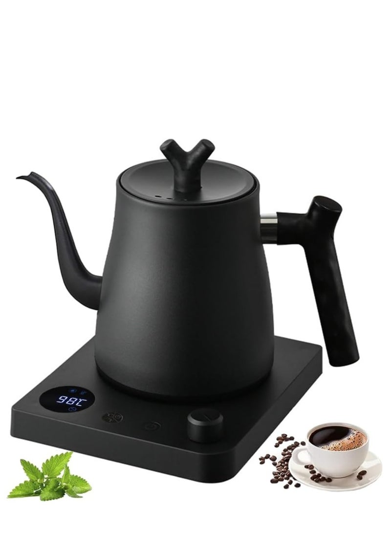 0TO1 TECH 1.0L Smart Gooseneck Electric Kettle with Temperature Control,1000W Quick Heating Tea Pot,40-100°C Adjustable,304 Stainless Steel Tea Kettle with Auto Shut-Off & 360° Smart Base for Coffee/Tea - Image 1