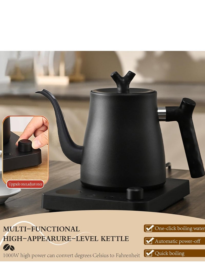 0TO1 TECH 1.0L Smart Gooseneck Electric Kettle with Temperature Control,1000W Quick Heating Tea Pot,40-100°C Adjustable,304 Stainless Steel Tea Kettle with Auto Shut-Off & 360° Smart Base for Coffee/Tea - Image 5