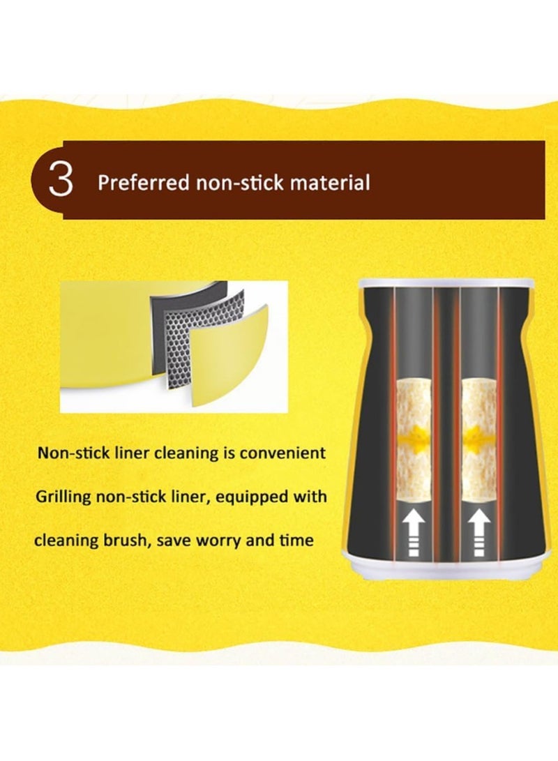 Electric Double Egg Roll Maker, Multifunction Breakfast Machine Sausage Machine, Vertical Egg Omelette DIY Breakfast Non-Stick Cup for Family Kitchen  - Image 4