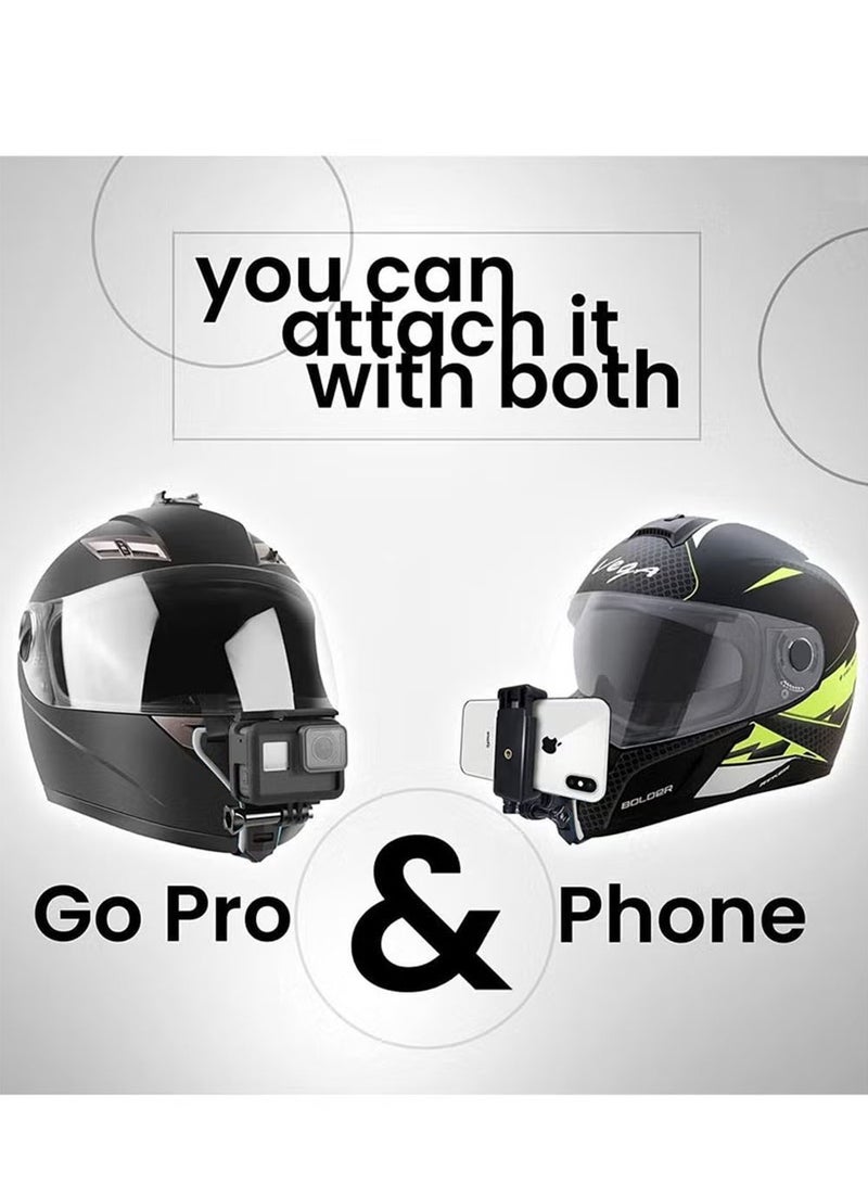 Arabest Motorcycle Helmet Chin Mount for iPhone Samsung GoPro Camera and Mobile Phone Holder Strap - Image 2