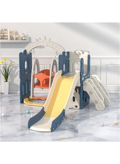 Beauenty Indoor Home Toddler Plastic Baby Slide and Swing Set and Basketball Hoop  - Image 2