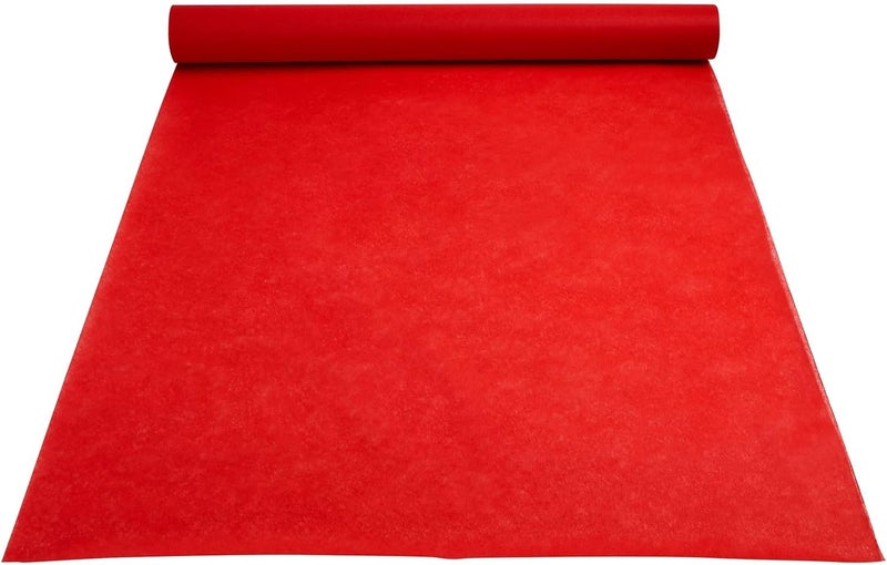 Juvale Red Carpet Runner for Party - Ceremony Entrance Decor with Red Party Carpet - Versatile Aisle Covering As Wedding Runner - Event Accent for Outdoor Decoration - 3' x 100', Polyester Low Pile - Image 1