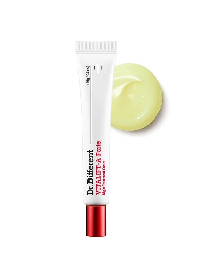 Dr.Different Vitalifta Forte Retinal Intensive Antiaging Night Cream For Lifting & Firmingantiwrinkle Face Moisturizer Cream With Vitamin A & Hyaluronic Acid Reduce Wrinkles & Fine Lines 0.7Oz.  - Image 1