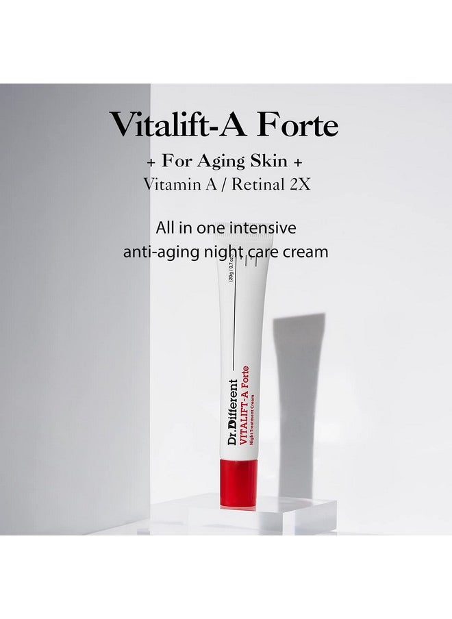 Dr.Different Vitalifta Forte Retinal Intensive Antiaging Night Cream For Lifting & Firmingantiwrinkle Face Moisturizer Cream With Vitamin A & Hyaluronic Acid Reduce Wrinkles & Fine Lines 0.7Oz.  - Image 2