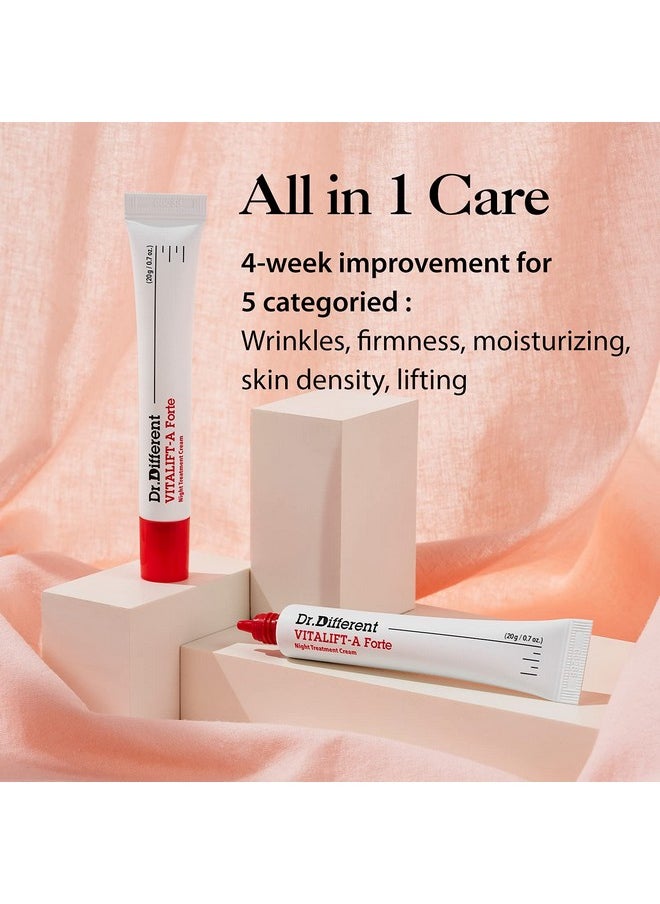 Dr.Different Vitalifta Forte Retinal Intensive Antiaging Night Cream For Lifting & Firmingantiwrinkle Face Moisturizer Cream With Vitamin A & Hyaluronic Acid Reduce Wrinkles & Fine Lines 0.7Oz.  - Image 3