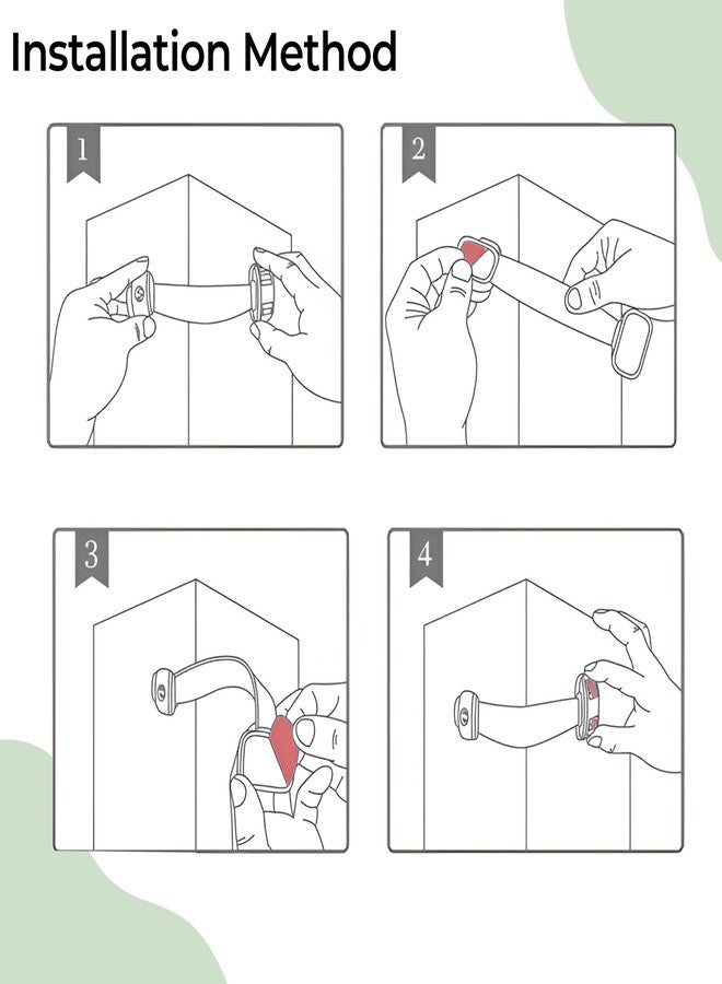 بيمبيكا أقفال أمان أثاث بيمبيكا للأطفال، قفل أمان للأطفال للثلاجة والأدراج والخزائن والنوافذ، ملحقات متعددة الوظائف، قفل قابل للتعديل للأطفال الرضع والصغار، أخضر - قطعتان - Image 5