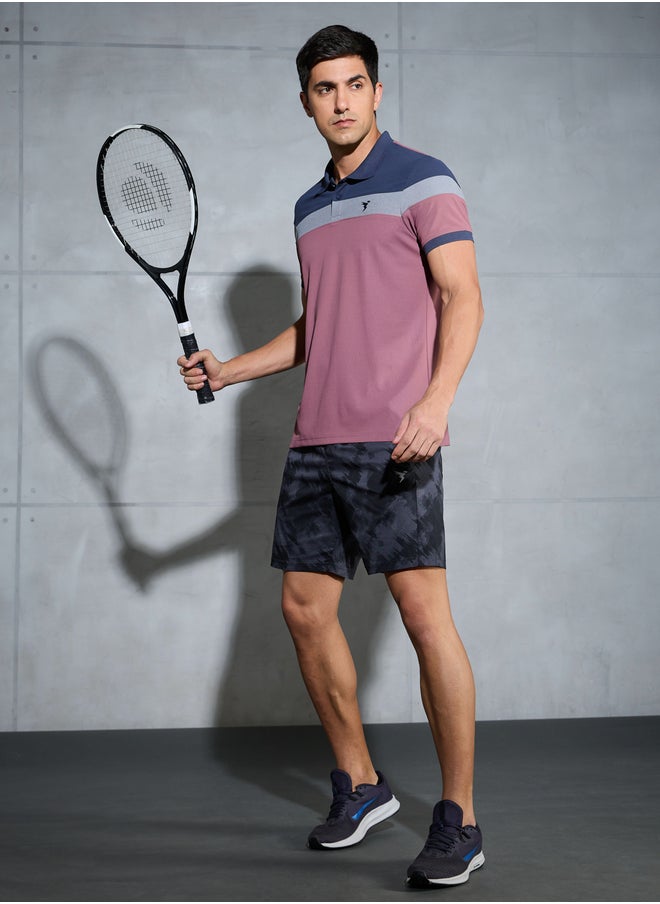 Technosport Color Block Short Sleeve Pique Slim Fit Polo T-Shirt  - Image 4
