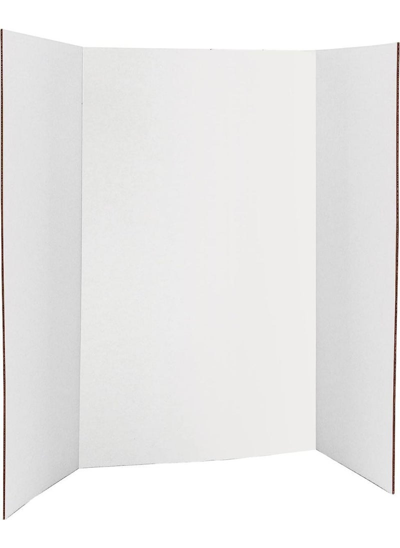 BPA - White Tri-Fold Presentation Board 28 X 40 Tabletop Display Exhibition Board Lightweight and Portable with Smooth Surface Great for School Projects and Business presentations - Image 1