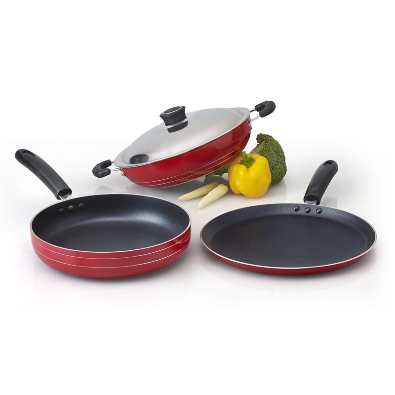 Anjali 3 Pcs FAB Nonstick Induction Gift Set (Dosa tawa 270mm, Kadai 2ltr, Fry Pan 240mm) - Image 1
