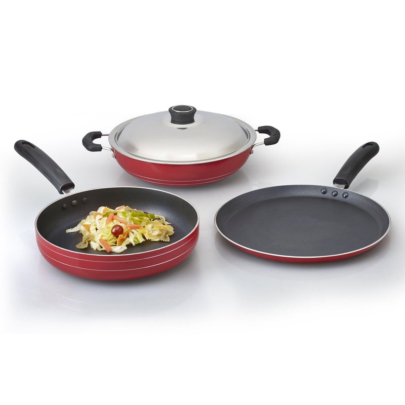 Anjali 3 Pcs FAB Nonstick Induction Gift Set (Dosa tawa 270mm, Kadai 2ltr, Fry Pan 240mm) - Image 2