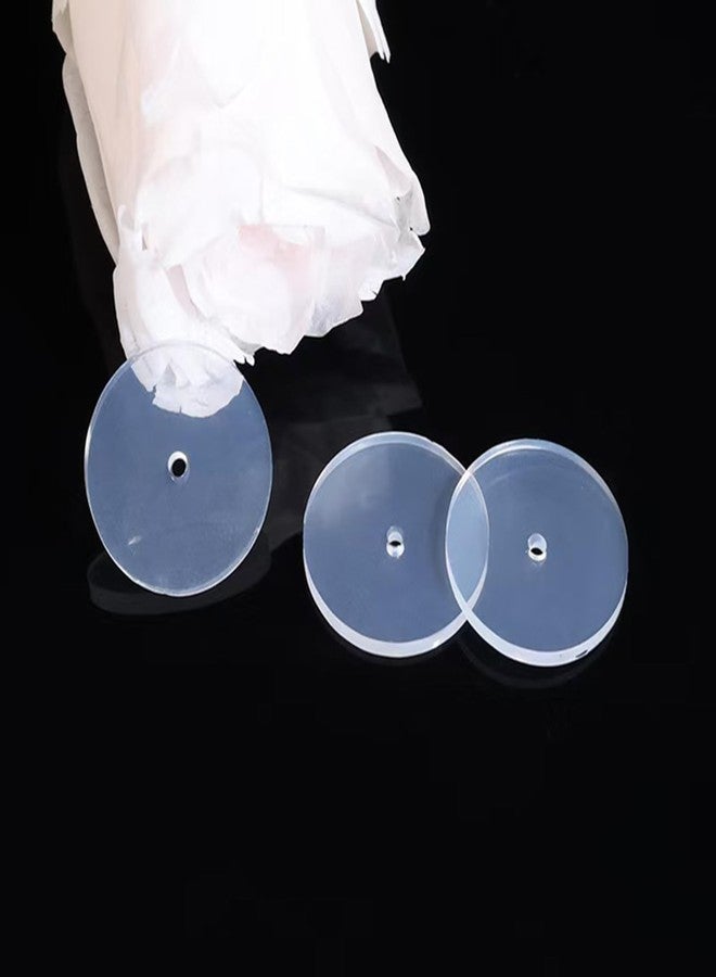 Meniala Silicone Earring Backs Stoppers for Piercings, 50 Pcs, 3~12mm Earlobe Support Patches, Clear Discs Stabilizer Pads for Healing Non Pull Piercings (12mm) - Image 4