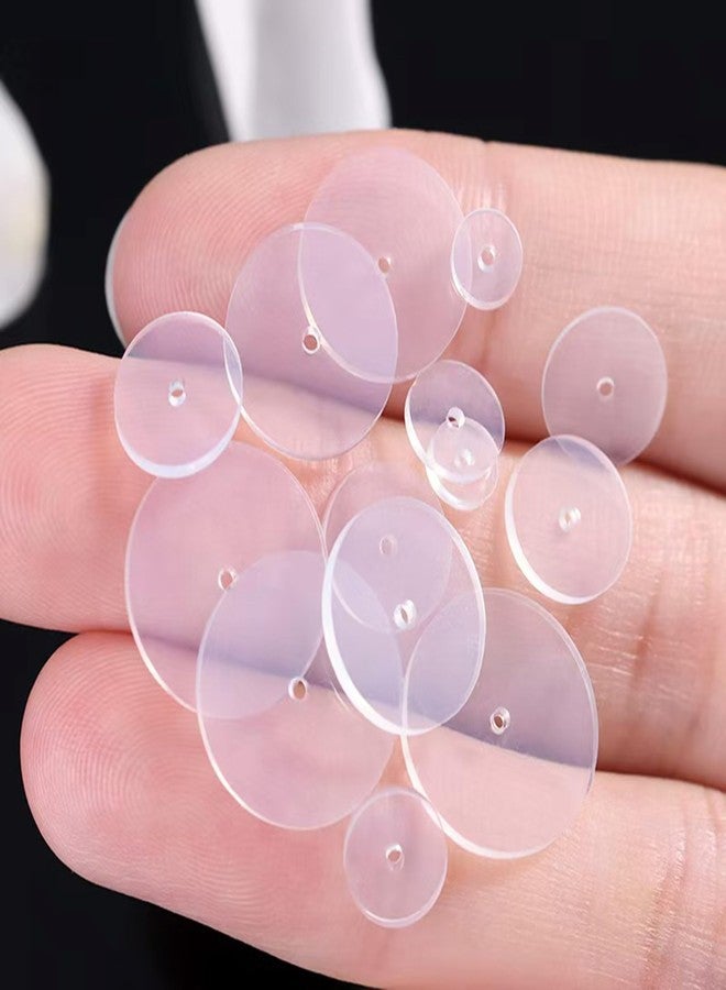 Meniala Silicone Earring Backs Stoppers for Piercings, 50 Pcs, 3~12mm Earlobe Support Patches, Clear Discs Stabilizer Pads for Healing Non Pull Piercings (12mm) - Image 5