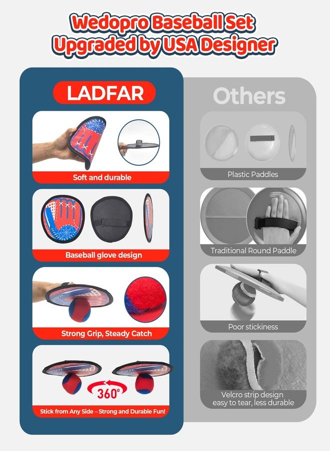LADFAR Toss and Catch Ball Game Set, Toddler Baseball Glove for Beach Pool Yard, Kids Sports & Outdoor Play Toys with Family, Fun Birthday Gift for Ages 3 4 5 6 7 8-12 Year Old Boys Girls - Image 3