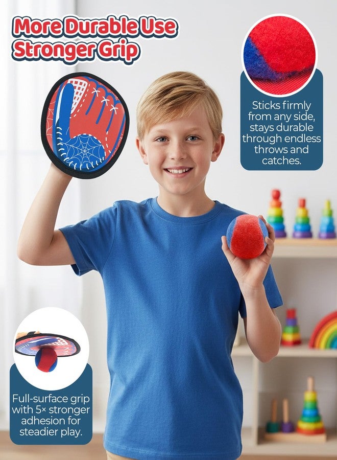 LADFAR Toss and Catch Ball Game Set, Toddler Baseball Glove for Beach Pool Yard, Kids Sports & Outdoor Play Toys with Family, Fun Birthday Gift for Ages 3 4 5 6 7 8-12 Year Old Boys Girls - Image 2