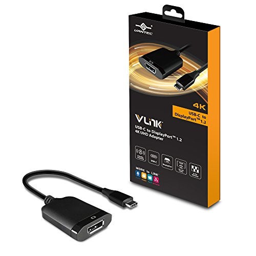 Vantec Vlink USB-C to DisplayPort 1.2 4K/60Hz Video Converter (CB-CU300DP12), Black - Image 1