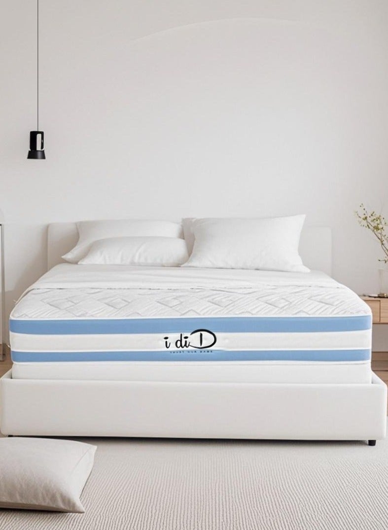 i diD Orthopedic Mattress of Supreme Comfort-Perfect Spinal Alignment and Reduced Motion Transfer, Cool Feeling, Anti-Piilling Fabric ,Ultimate Comfort with Pocketed Coil Technology and Natural Latex& Pocket Spinal for Optimal Support,12-Lyer, 160x200+25 with Aesthetic design - Image 2