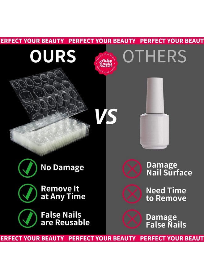 تينيتور 20 ورقة لاصقة للأظافر مع حامل أظافر للضغط على علامات التبويب على الوجهين، ملصقات غراء الأظافر، اضغط على علامات تبويب غراء الأظافر، علامات لاصقة للأظافر مع مبرد أظافر - Image 4