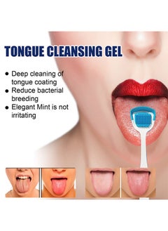 EELHOE Tongue Cleaning Gel Set, Tongue Cleaner Gel With Tongue Brush, Tongue Scraper Scrubber For Adults With Cleaning Gel, Easy To Use For Adults Kids  - Image 5