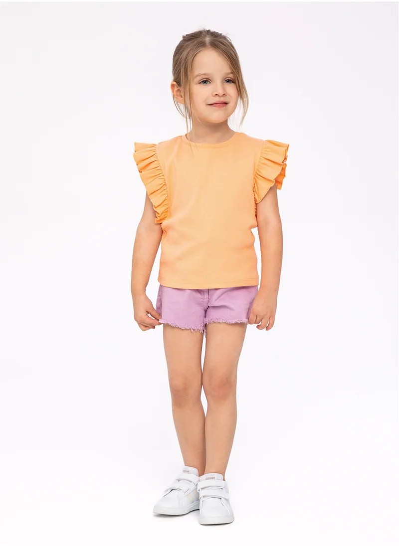 MINOTI Kids Girls Rib T Shirt