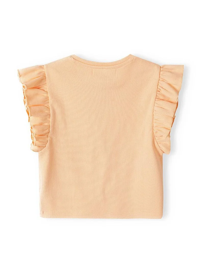 MINOTI Girls Sleeveless Top with Ruffle Shoulders