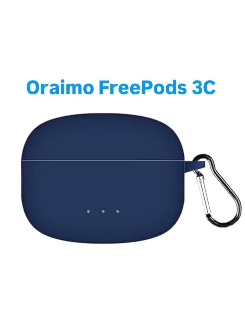 Silicone Case for Oraimo Freepods 3C - dark blue - Image 2