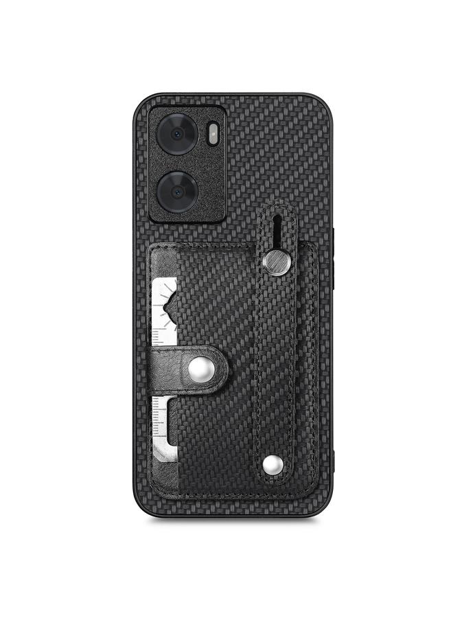 اس-توب جراب لهاتف OPPO A57 4G مزود بسوار معصم ومسند ومحفظة بطاقات وغطاء خلفي وحافظة هاتف مع سكين أداة - Image 1