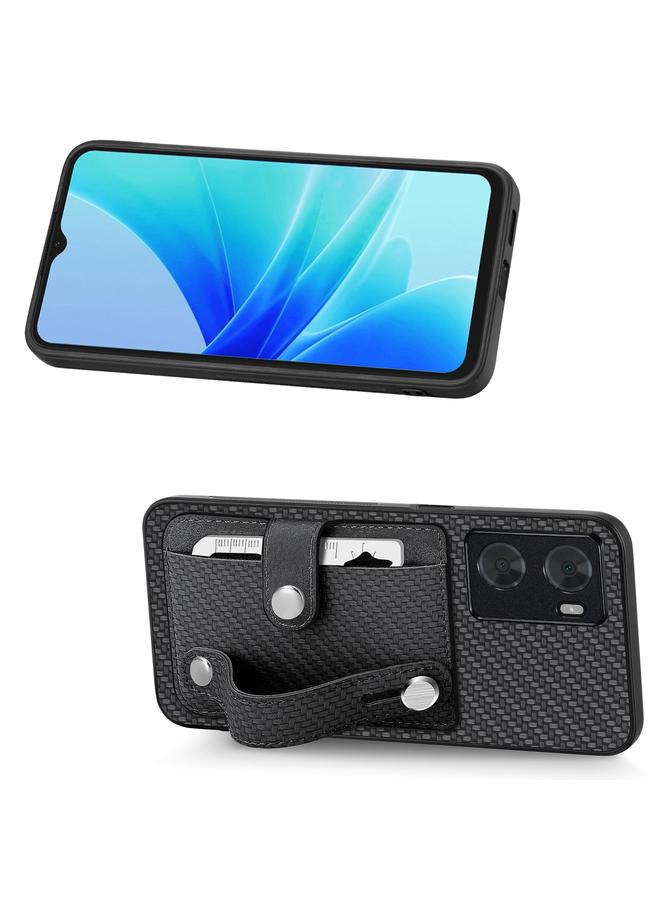 اس-توب جراب لهاتف OPPO A57 4G مزود بسوار معصم ومسند ومحفظة بطاقات وغطاء خلفي وحافظة هاتف مع سكين أداة - Image 2