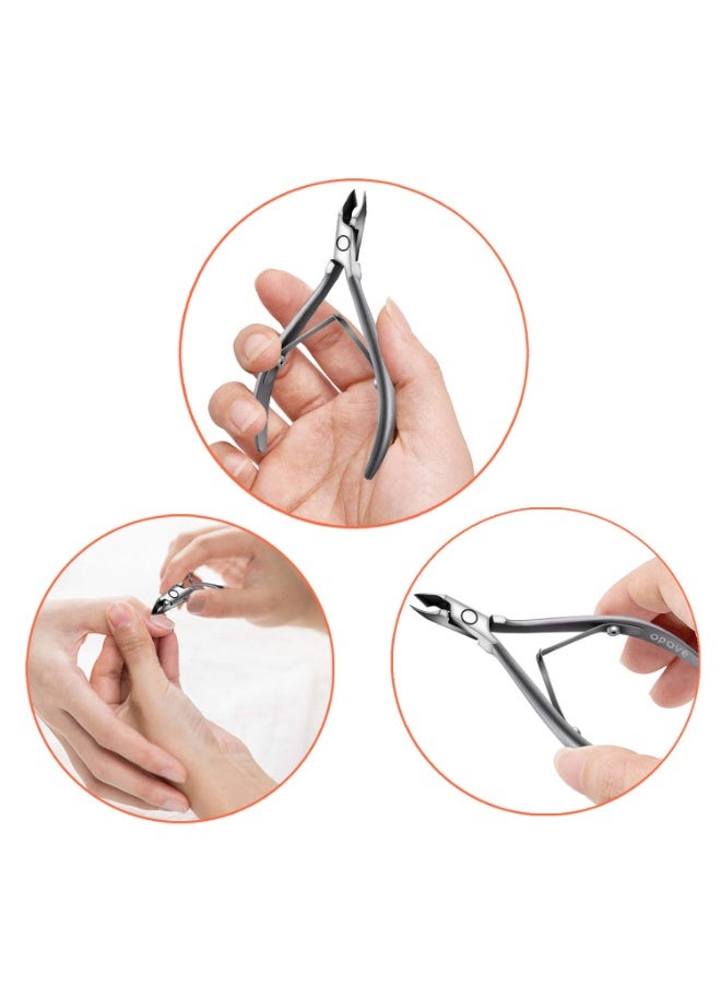 Metal Nail Cuticle Trimmer with Cuticle Pusher and Cutter, 1 Pcs Professional Cuticle Remover Tool , Cuticle Cutter Set, Cuticle Nippers, Cuticle Clippers for Women, Manicure Pedicure Tool 1PC - Image 2