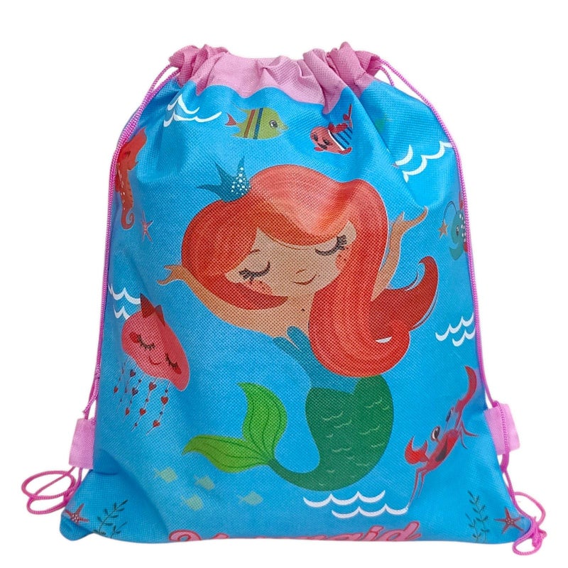 Tera13 TERA 13 Mermaid Gift Bags For Girls Return Gifts, 12 pcs Carry Gift Bag, Medium Carry Bags For Gifting, Multipurporse Bags, Kids Bags, Goodie Bags Heart Design Party Favor Goodie Bag  - Image 5