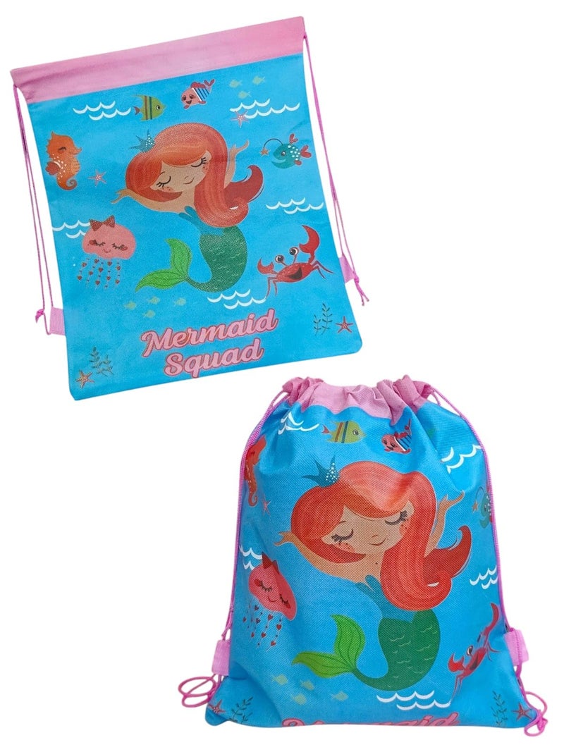 Tera13 TERA 13 Mermaid Gift Bags For Girls Return Gifts, 12 pcs Carry Gift Bag, Medium Carry Bags For Gifting, Multipurporse Bags, Kids Bags, Goodie Bags Heart Design Party Favor Goodie Bag  - Image 3