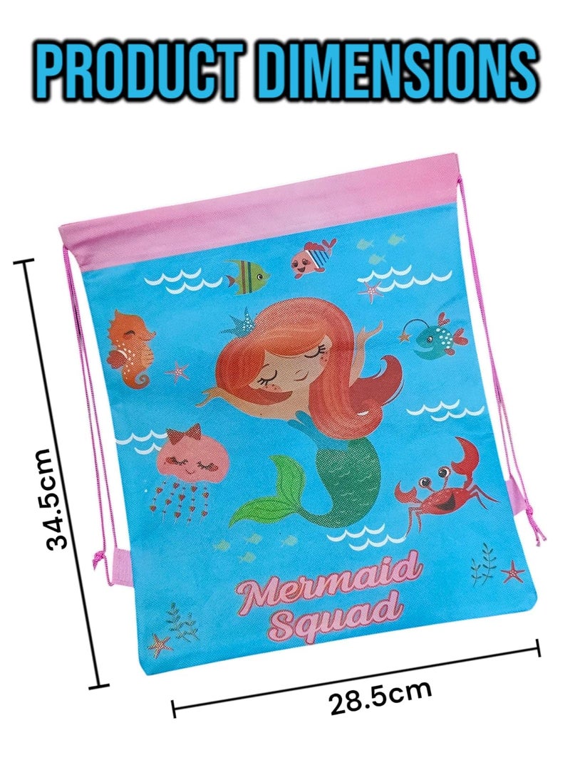 Tera13 TERA 13 Mermaid Gift Bags For Girls Return Gifts, 12 pcs Carry Gift Bag, Medium Carry Bags For Gifting, Multipurporse Bags, Kids Bags, Goodie Bags Heart Design Party Favor Goodie Bag  - Image 4