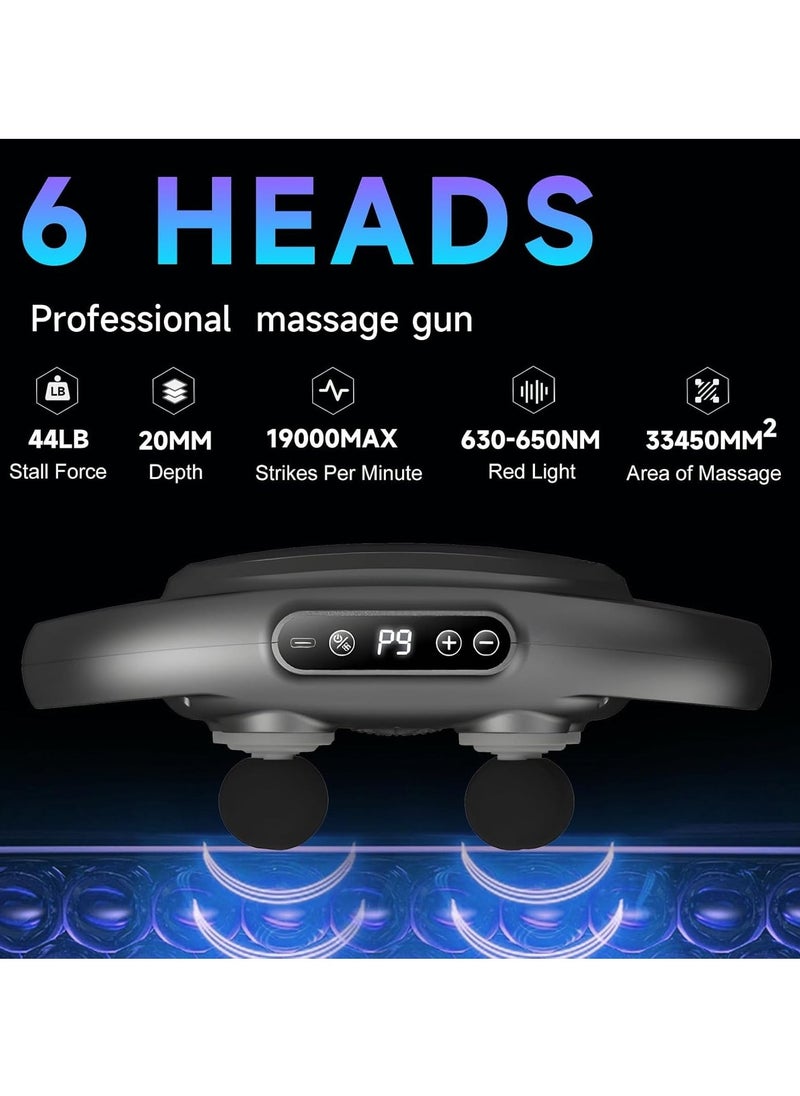TIGER 6 Heads Deep Tissue Massage Gun – High-Performance Muscle Massager for Thighs, Calves, Arms, Waist, Back, Buttocks, Neck & Shoulders Relaxation & Recovery - Image 3