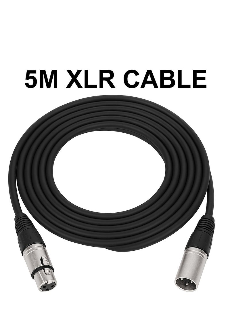 Mike Music 5M XLR Microphone Cable – Male to Female Balanced Audio Cable – Durable Shielded Mic Cable for Mixer, PA, Speaker, or Studio – Mike Music  - Image 1