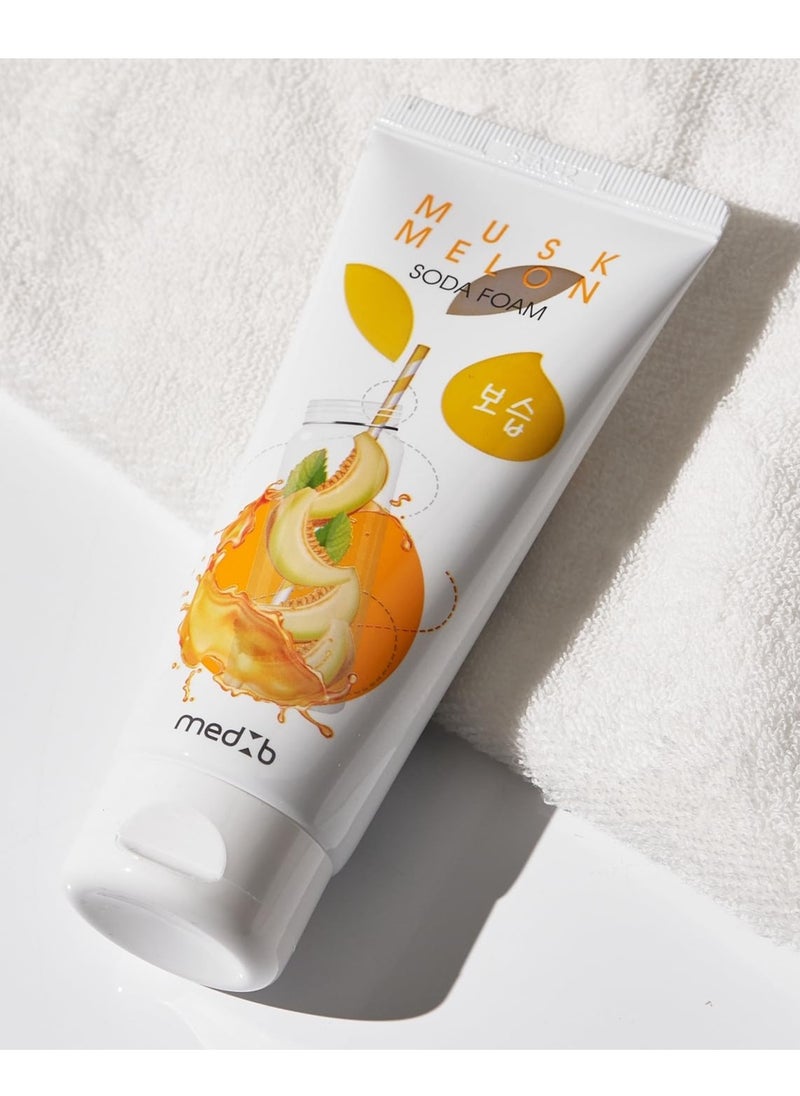 MED B Medb Muskmelon Soda Foam Cleanser, Scented Facial Foam Cleanser, 100 ml  - Image 1