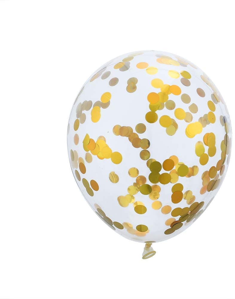 LAZYBEEE 48pcs Green Gold Chrome Balloon Arch Kit, Gold Confetti Balloons White Balloons for Jungle Theme Party Birthday Party Decorations - Image 5