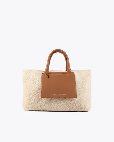 Lola Casademunt Faux shearling tote bag