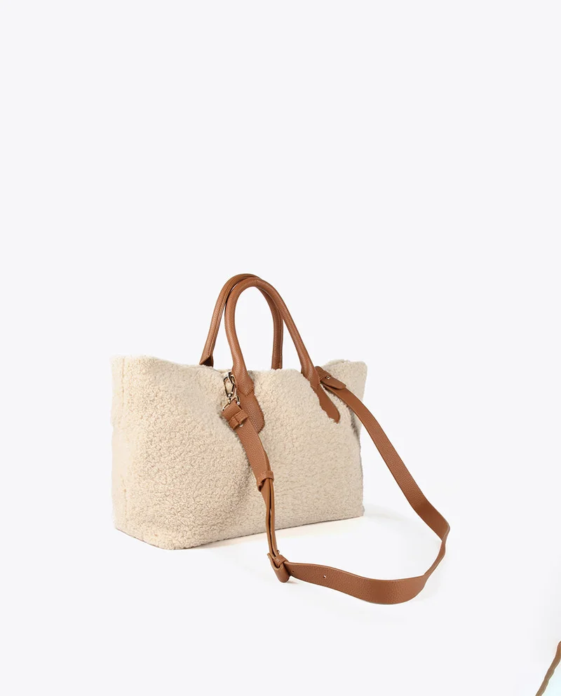 Lola Casademunt Faux shearling tote bag
