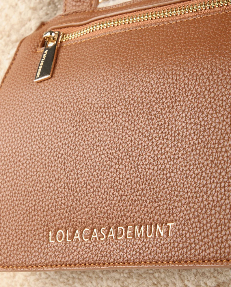 Lola Casademunt Faux shearling tote bag