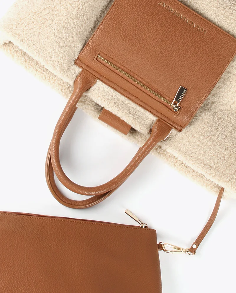 Lola Casademunt Faux shearling tote bag