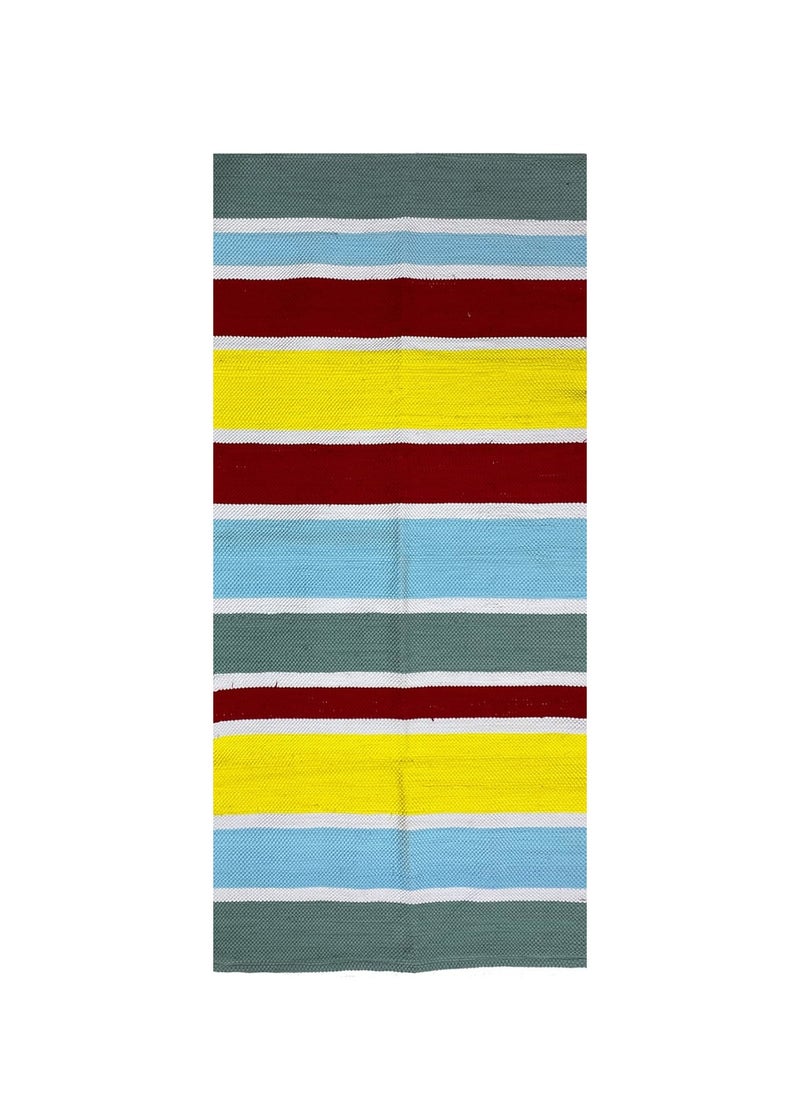 Bazaar Misr Eco-Friendly striped Cotton kilim multi color 
