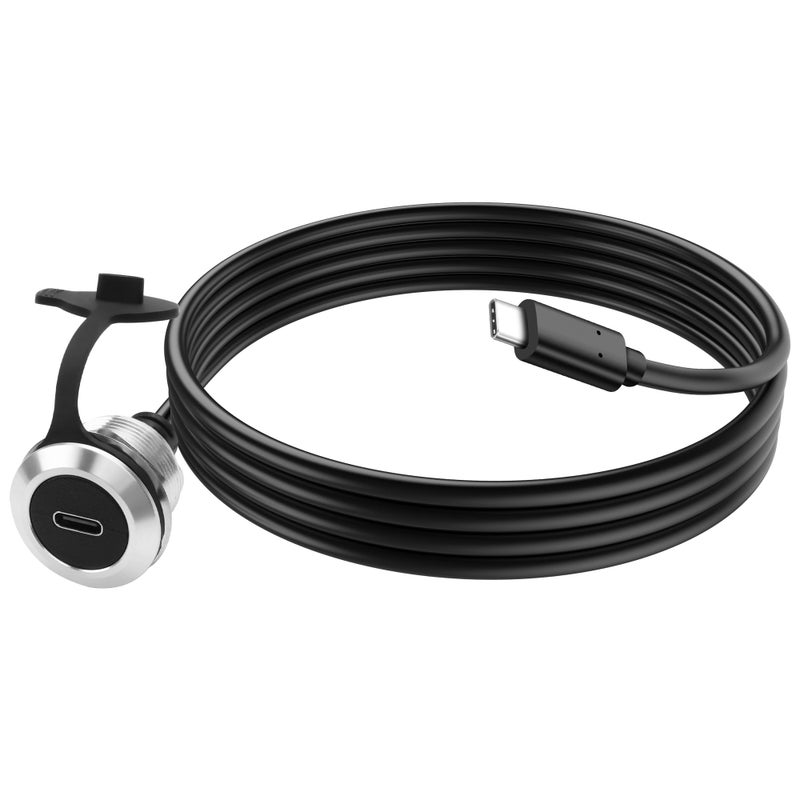 XMSJSIY USB C 30 Panel Mount Extension Cable TypeC Female Socket to Male Connector Cord with Dust Cover for Data Transfer and Charging 1M32FT - Image 2