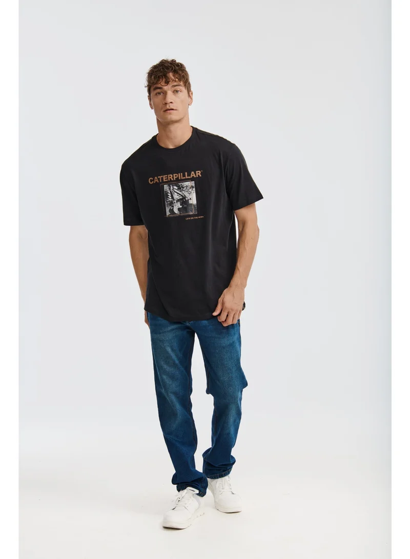 Caterpillar Caterpillar Men's Graphic Tee with Excavator Print