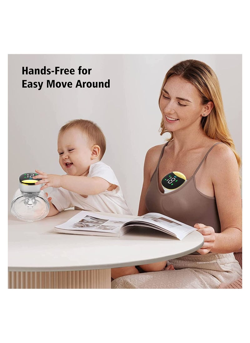 Generic - Wearable Breast Pump Hands Free Electric Breast Pump, Low Noise, Painless, LCD Display, Memory Function, 4 Modes and 12 Levels Portable Breast Pump, - Image 1