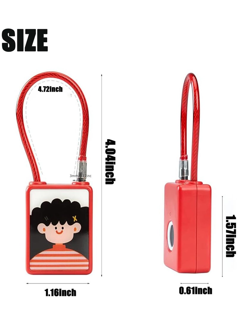 فيو-مك قفل ذكي بالبصمة، مناسب للأطفال و الكبار بتصاميم متعددة الألوان والأشكال، مثالي للحقائب، حقيبة شخصية، حقيبة السفر، حقيبة المدرسة، النوادي الرياضة، والأنشطة الخارجية - Image 4