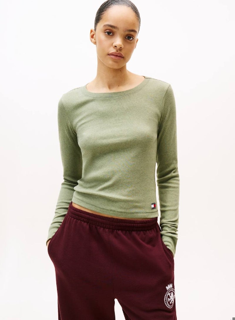 تومي هيلفيغر تيشيرت مرن طويل الأكمام - Image 1