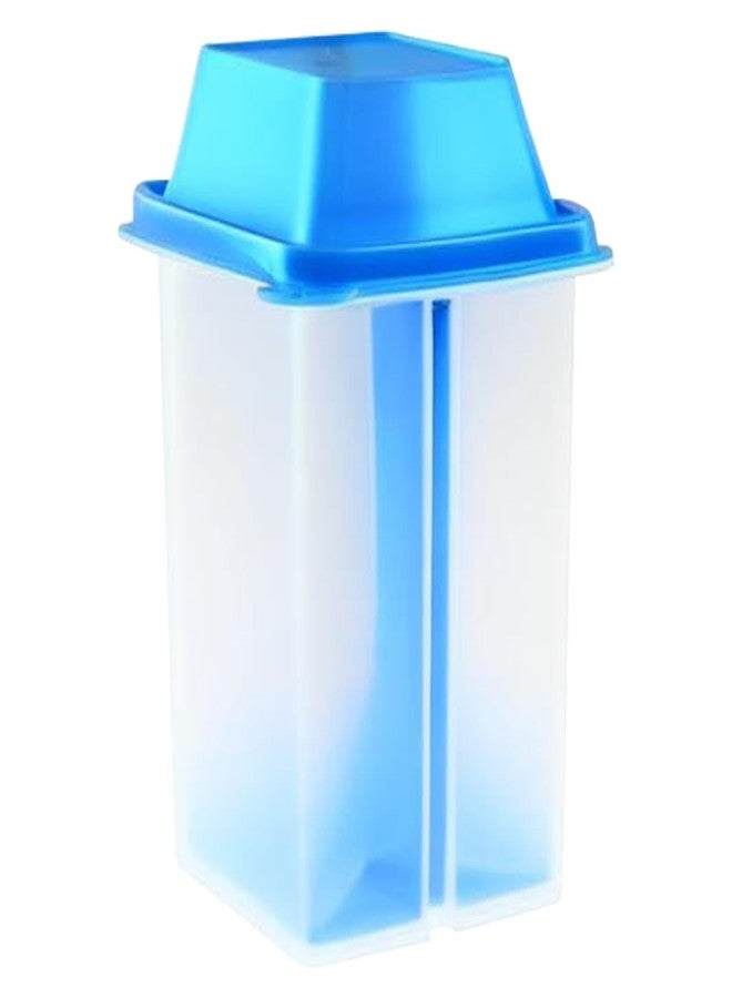Home-X Pickle Container with Strainer - BPA Free Jalapeno Container with Strainer for Mess-Free Storage of Condiment Food - Pickle Holder with Strainer with Easy to Open Lid Design (Blue) - Image 1