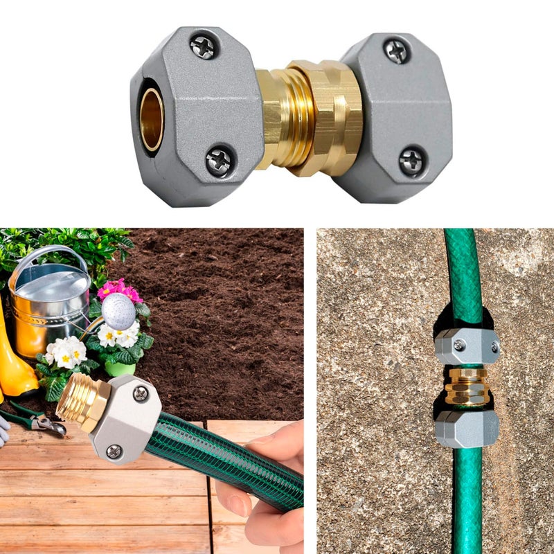 LIULO TOOL Garden Hose Repair Kit, 5 Sets Aluminum Alloy Garden Hose End Mender Kit with Zinc Clamp, Male and Female Repair Connector Fittings Fit 3/4 Inch and 5/8 Inch - Image 5