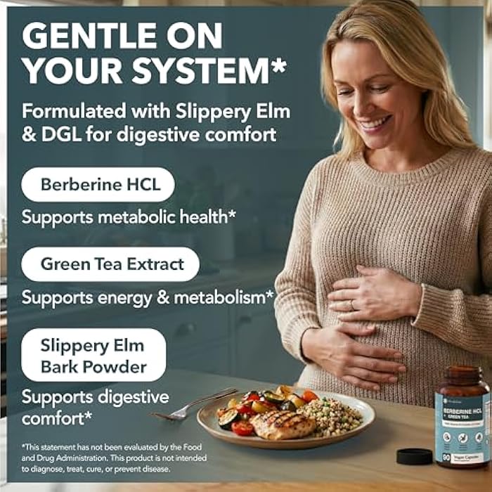 Intimate Rose Natural GLP-1 Support for Weight Loss - Metabolic Wellness, Appetite & Craving Control - Berberine Supplement with Green Tea Extract - 90 Capsules - Image 4