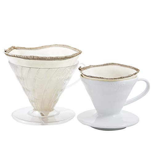 CoffeeSock Reusable Filters Made To Fit Hario v60-02 Style - GOTS Certified Organic Cotton Reusable Coffee Filters,Natural (V60-02) - Image 3